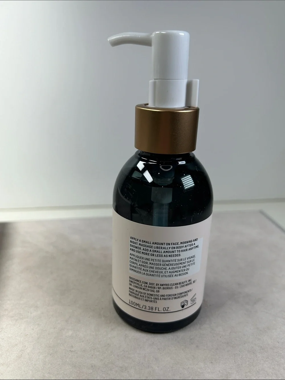 BIOSSANCE 100% Squalane Oil - Vegan Face & Body Oil Moisturizer - 3.3 oz